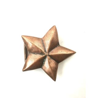 Belt Buckle Star for 3 cm leather belts, Antique Copper