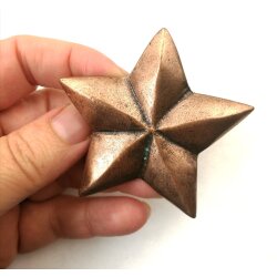 Belt Buckle Star for 3 cm leather belts, Antique Copper