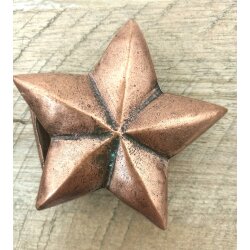 Stern für 3 cm Ledergürtel Gürtelschnalle, ø 6,0 cm , Altkupfer