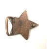 Belt Buckle Star for 3 cm leather belts, Antique Copper