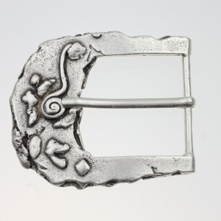 Classic belt buckle for 4 cm snap belts, 7,6x6,7 cm, Vintage Grey