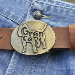 Belt Buckle Dog Gran Canaria, Antique Brass