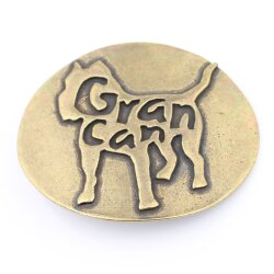 Belt Buckle Dog Gran Canaria, Antique Brass