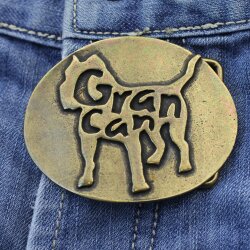 Belt Buckle Dog Gran Canaria, Antique Brass