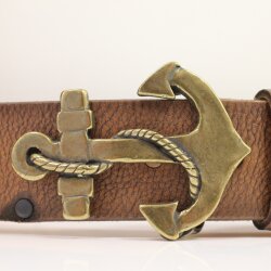 Antique Brass Anchor with rope Belt buckle