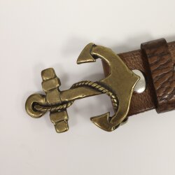 Antique Brass Anchor with rope Belt buckle