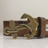 Antique Brass Anchor with rope Belt buckle