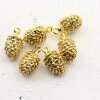 1 Gold cone charms, Pine Cone