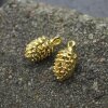 1 Gold cone charms, Pine Cone