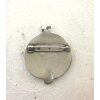 Round Brooch Ø 4,2 cm with soldered rot 5,5 cm