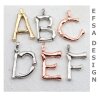 1 Knochen Bambus Buchstaben Anhänger, Rosegold Y
