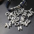 Alphabet Slide Beads, Initial Charms, Alphabet Beads, Letter Beads, Antique Silver C