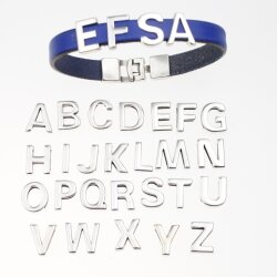 Schiebeperlen Buchstaben, Anhänger Buchstaben, Altsilber I