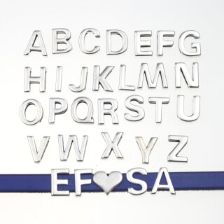 Alphabet Slide Beads, Initial Charms, Alphabet Beads, Letter Beads, Antique Silver N