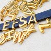 Alphabet Slide Beads, Initial Charms, Alphabet Beads, Letter Beads, Gold Q