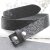 High-Class Leather Belts, Snap belts without buckle Black, 4 cm, 100 % Cow leather
