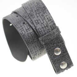 High-Class Leather Belts, Snap belts without buckle Navy...