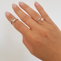 1 Baby Foot First Wrap Ring Rosepearl