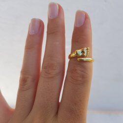 Baby Füsschen Fuß Ring Wickelring Gold
