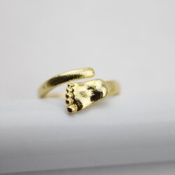 1 Baby Foot First Wrap Ring Gold