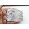 Belt Buckle Ripple Effect, antique silver