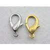 5 Large Brass Lobster Clasps 29 x15 mm Gold