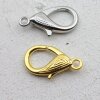 5 Large Brass Lobster Clasps 29 x15 mm Gold