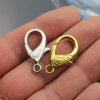 5 Schmuck Karabiner 29 x15 mm Gold