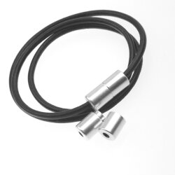 1 zylinderförmiger Magnetverschluss, Lederband Verschluss