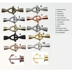 Knopf Armspange, Zamak Armbandverschlüsse, altkupfer