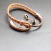 Half Cuff Bracelet Findings, Button Bracelet Clasp, antique copper