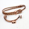 Half Cuff Bracelet Findings, Button Bracelet Clasp, antique copper