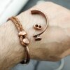 Half Cuff Bracelet Findings, Button Bracelet Clasp, antique copper