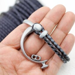Half Cuff Bracelet Findings, Button Bracelet Clasp, Raw Zamak