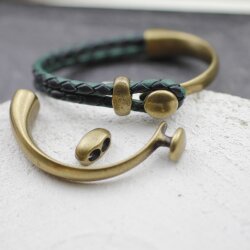 Half Cuff Bracelet Findings, Button Bracelet Clasp,...