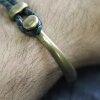 Knopf Armspange, Zamak Armbandverschlüsse, altmessing