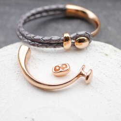 Knopf Armspange, Zamak Armbandverschlüsse, Rose Gold