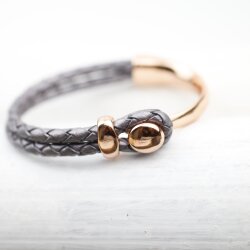 Half Cuff Bracelet Findings, Button Bracelet Clasp, Rose Gold