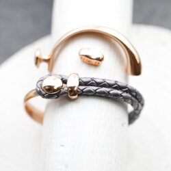 Knopf Armspange, Zamak Armbandverschlüsse, Rose Gold