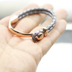 Knopf Armspange, Zamak Armbandverschlüsse, Rose Gold