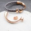 Half Cuff Bracelet Findings, Button Bracelet Clasp, Rose Gold