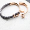 Half Cuff Bracelet Findings, Button Bracelet Clasp, Rose Gold