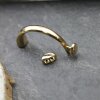 Half Cuff Bracelet Findings, Button Bracelet Clasp, Gold