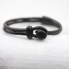 Half Cuff Bracelet Findings, Button Bracelet Clasp, Matte Black