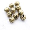 10 pcs. Facetted  Beads, Metal  Beads 7 mm, Antique Brass