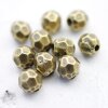 10 pcs. Facetted  Beads, Metal  Beads 7 mm, Antique Brass