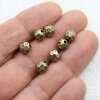 10 pcs. Facetted  Beads, Metal  Beads 7 mm, Antique Brass