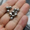 10 pcs. Facetted  Beads, Metal  Beads 7 mm, Rhodium Imitation