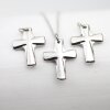 10 Cross Pendants 19x15 mm, Rhodium Imitation