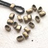 10 metal Sliderbeads 11x7 mm, Antique Copper